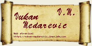 Vukan Medarević vizit kartica